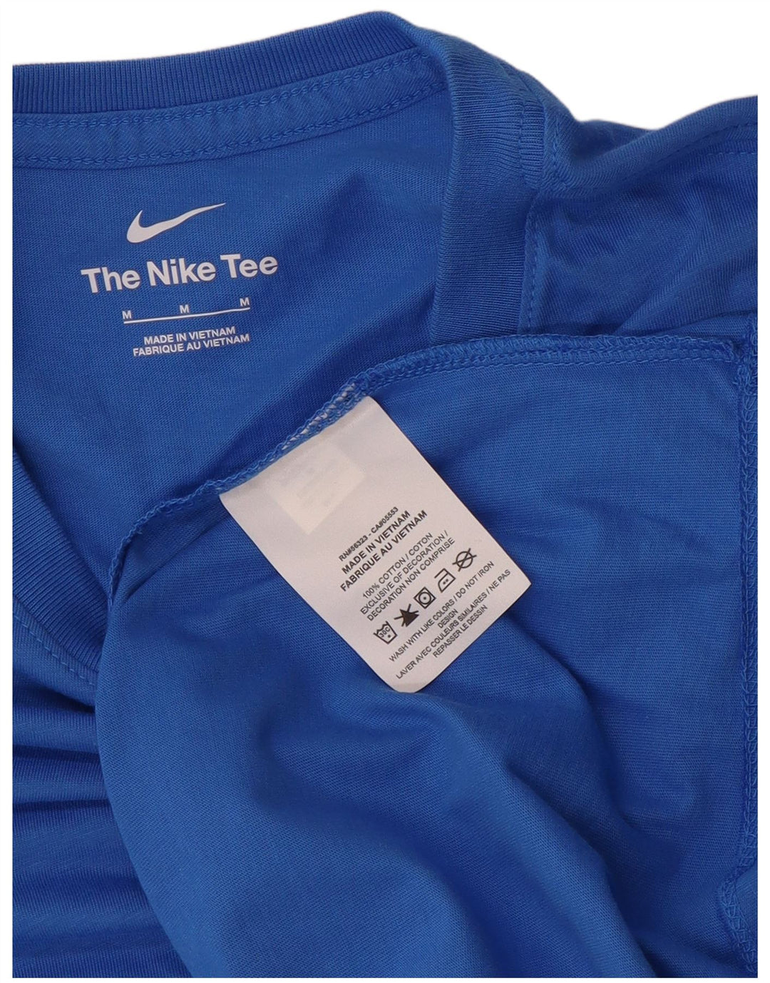 Top gráfico masculino Nike manga comprida algodão azul médio