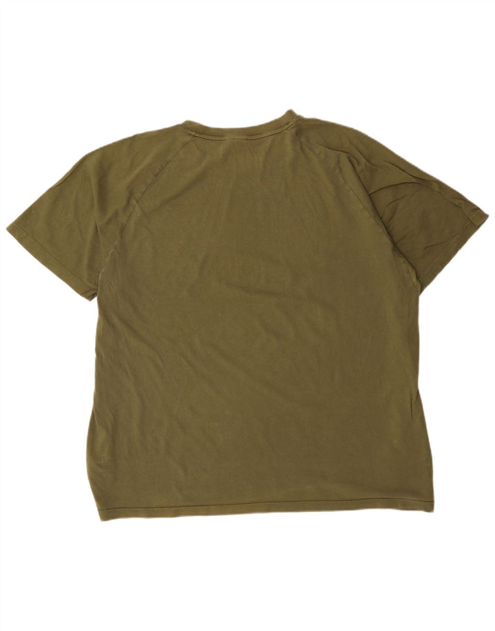 Adidas Mens Camiseta Top 2XL Algodão Cáqui