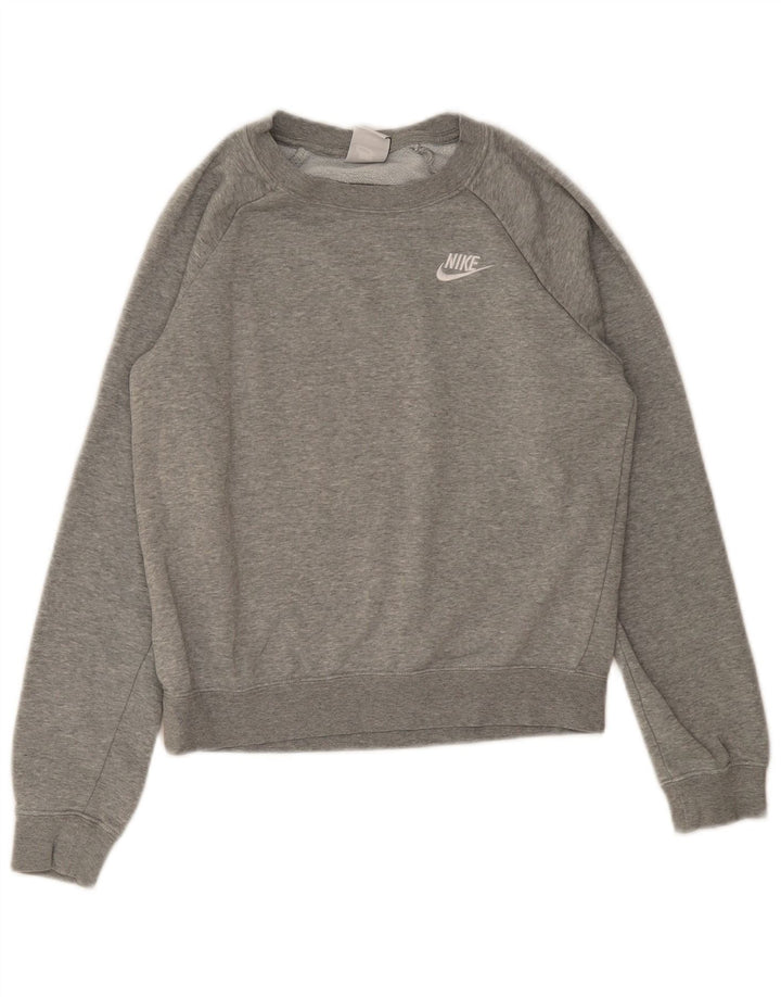 Moletom feminino Nike Jumper UK 6 XS cinza algodão