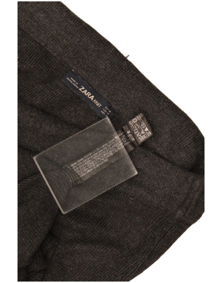 Zara Saia reta feminina de malha média W28 viscose cinza