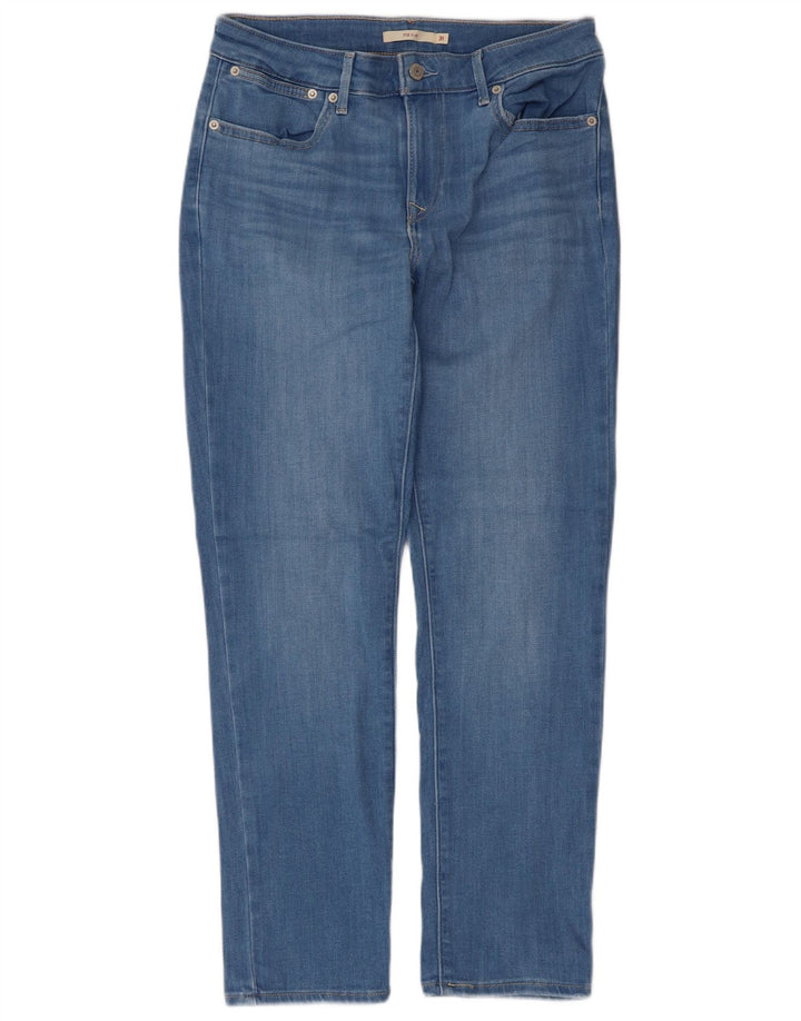 LEVI'S Feminino 712 Slim Jeans W31 L30 Azul Algodão