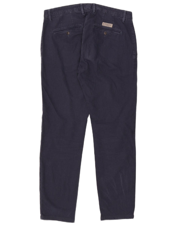 Calça Chino Masculina Slim Jeckerson W31 L29 Algodão Azul Marinho