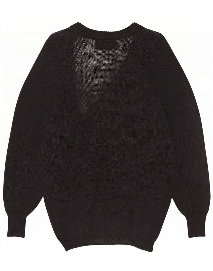 Suéter cardigã feminino Longline Gianfrediani UK 14 médio preto viscose