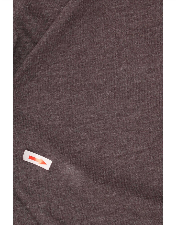 Camiseta masculina gráfica Lotto Top algodão cinza médio