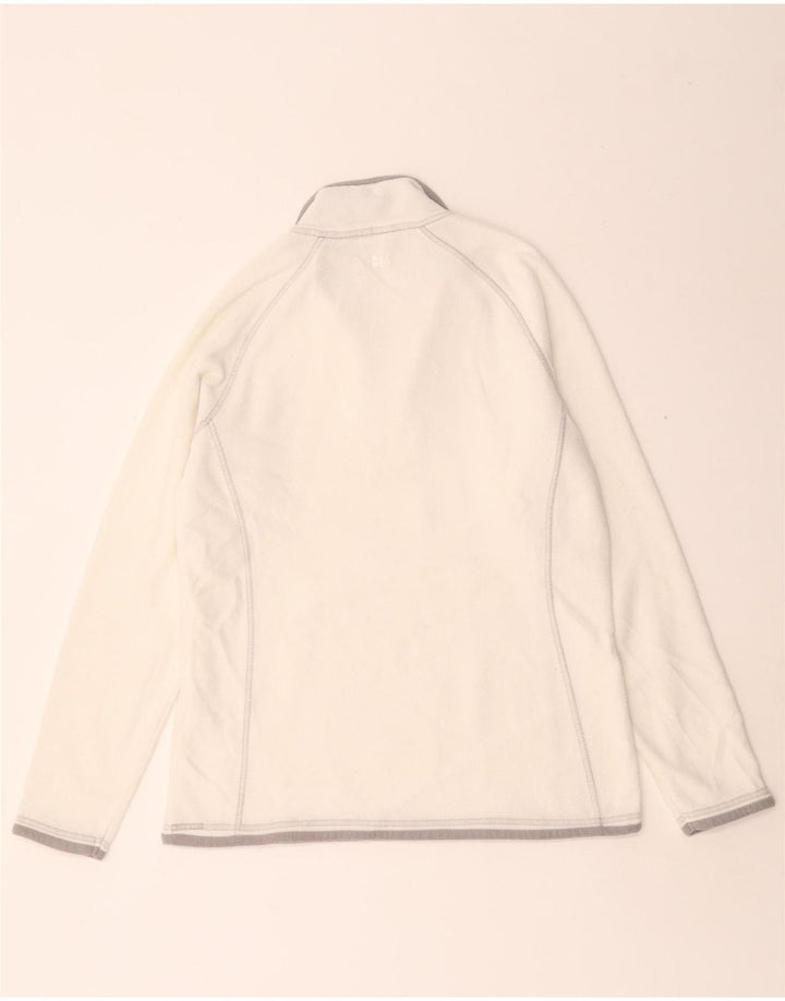 Suéter de lã feminino Mountain Warehouse com zíper e gola UK 12 médio branco
