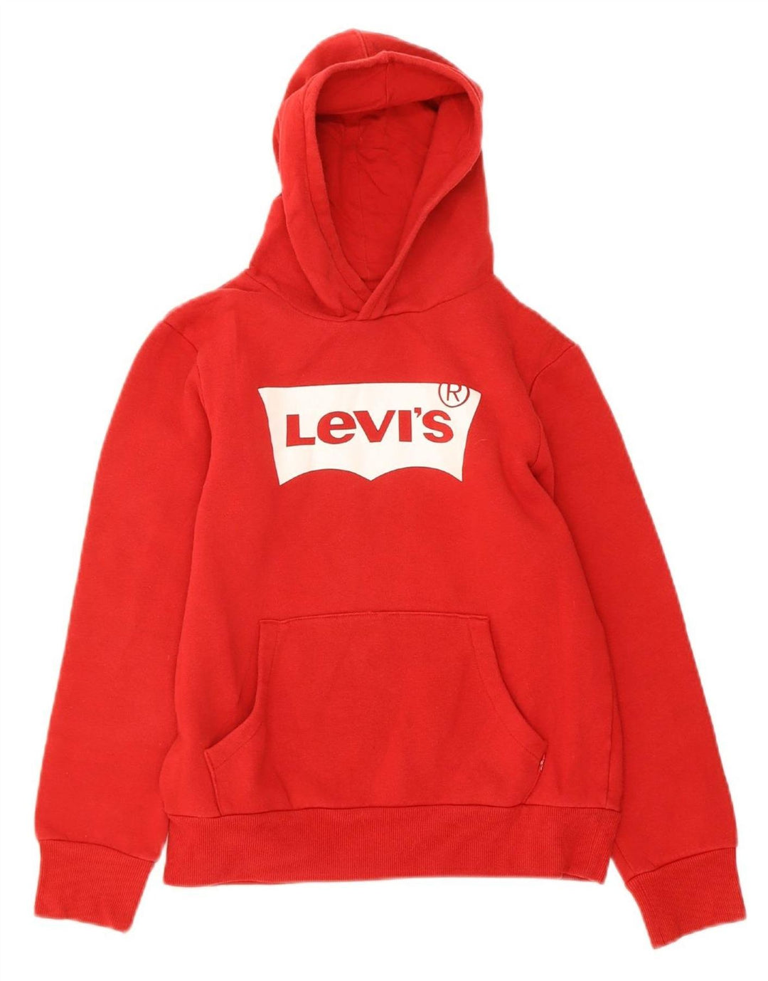 Moletom com capuz gráfico para meninas LEVI'S 11-12 anos algodão vermelho