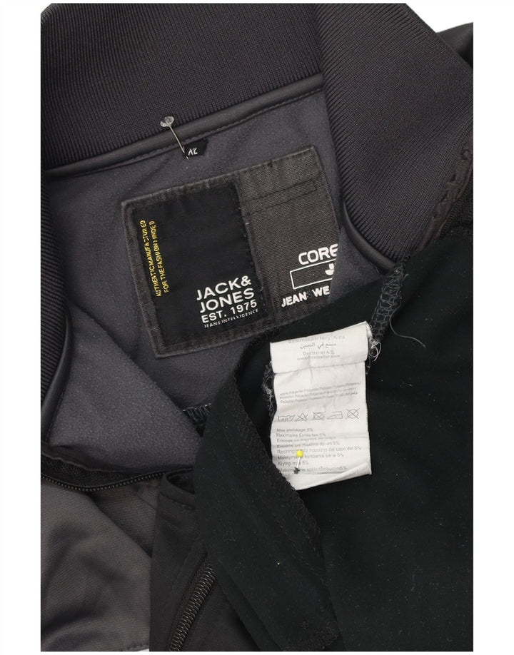 Jaqueta masculina de agasalho gráfico Jack & Jones XL preto colorblock