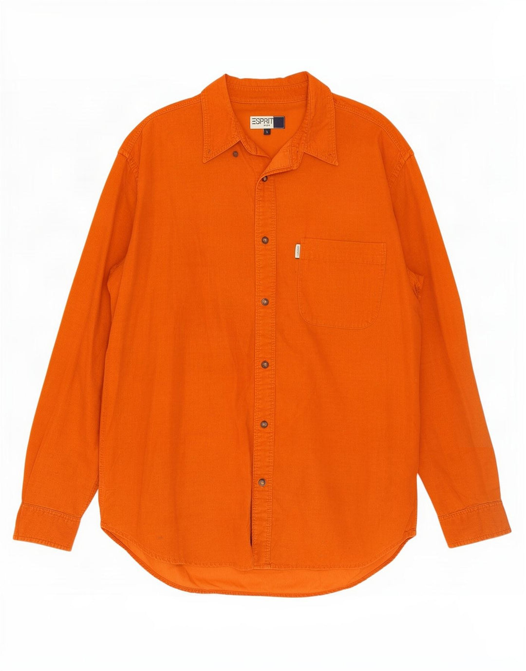 Camisa masculina de veludo Esprit grande laranja