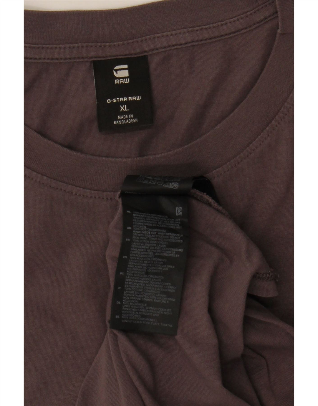 Camiseta masculina G-STAR Top XL algodão cinza