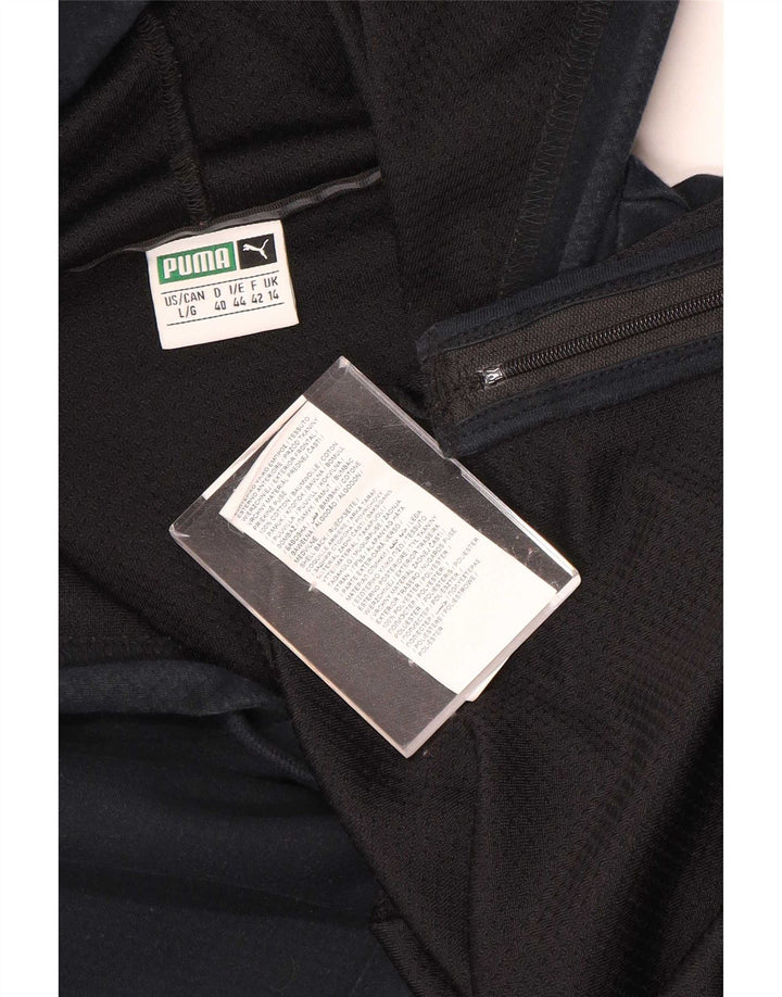 Puma feminino gráfico moletom com capuz Reino Unido 14 grande poliéster preto