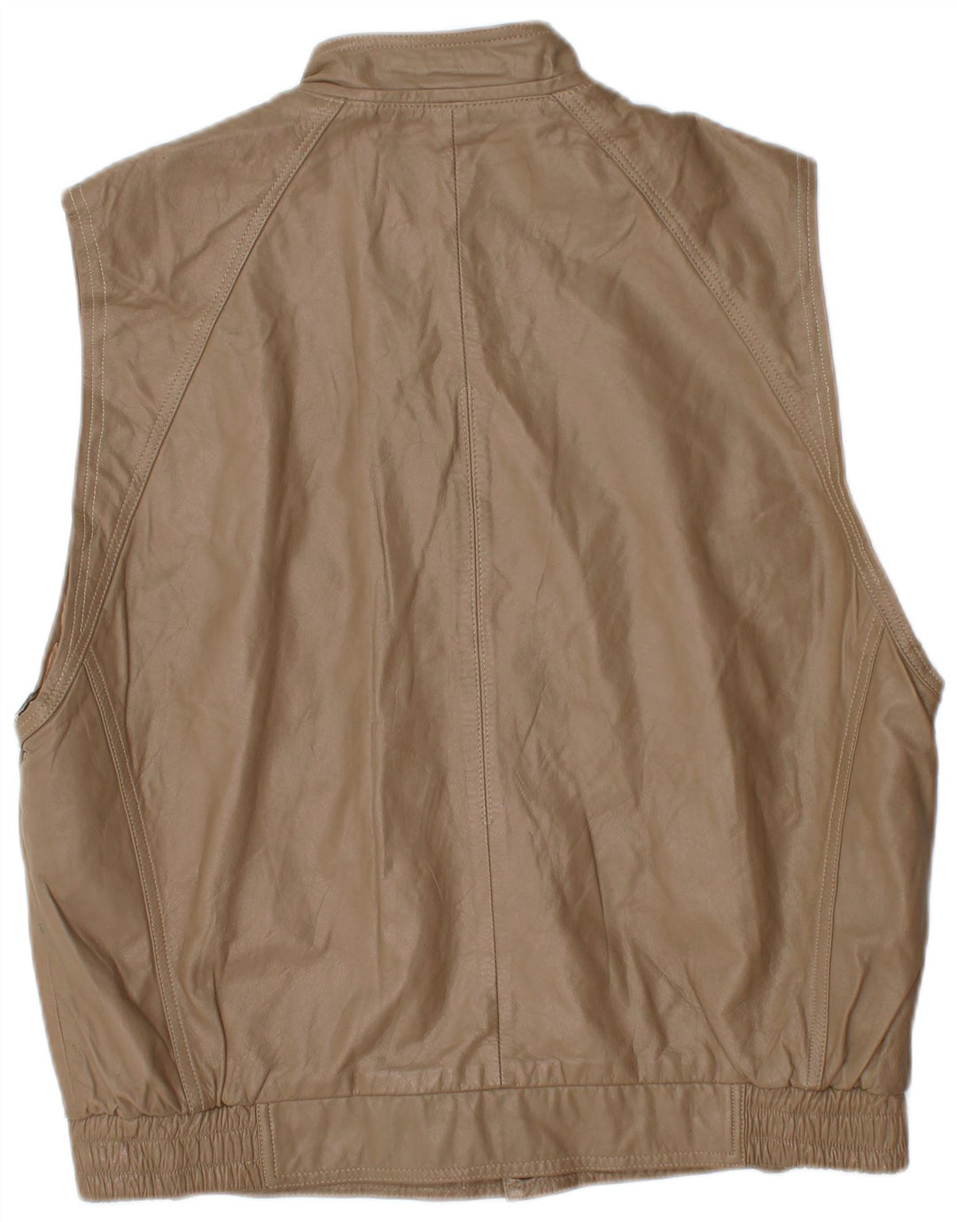 Colete de couro masculino VINTAGE UK 40 grande marrom