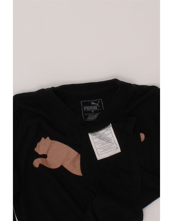 Puma Girls Graphic Top manga comprida 4-5 anos algodão preto