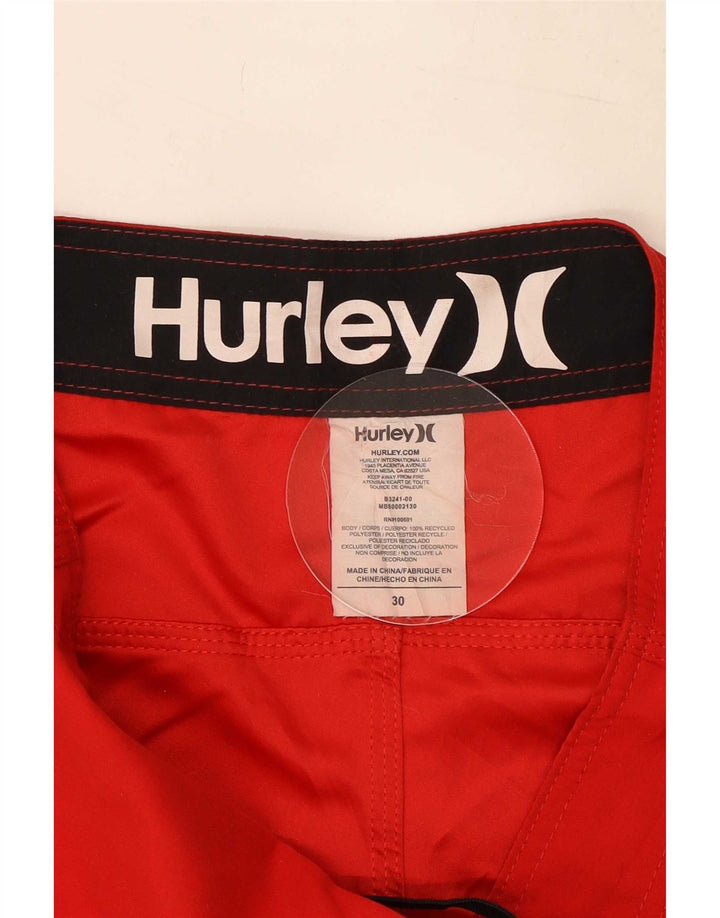 Shorts de natação masculino Hurley poliéster vermelho médio