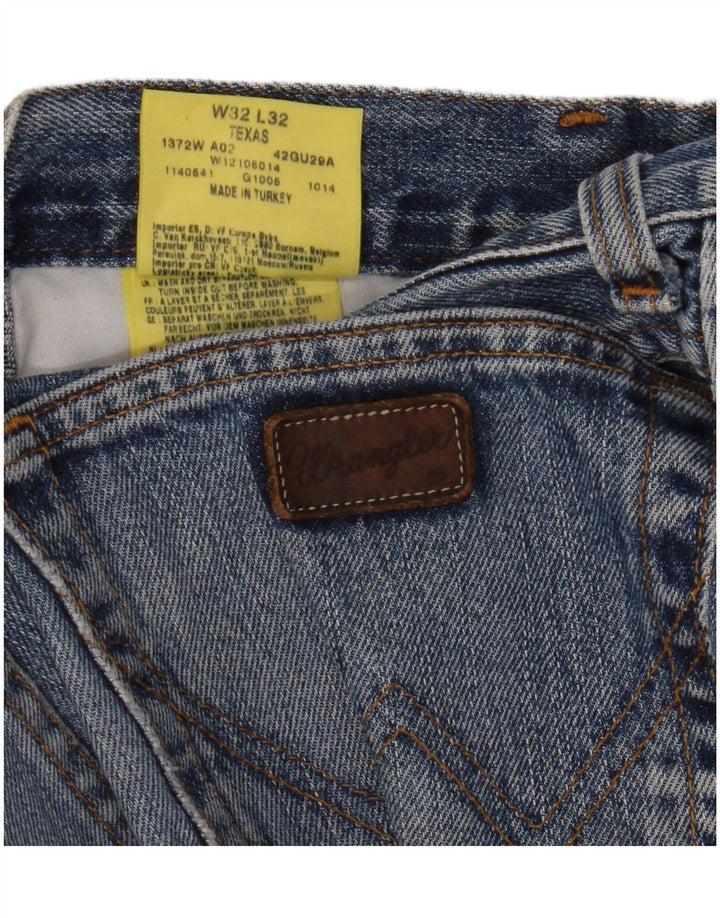 Wrangler Masculino Texas Straight Jeans W32 L32 Azul Algodão