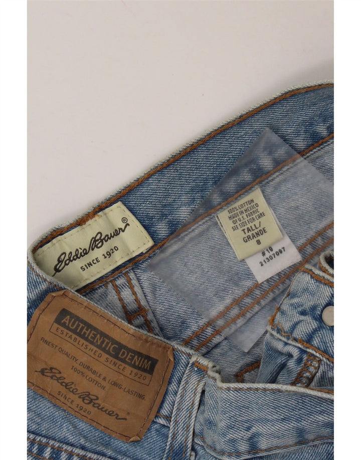 EDDIE BAUER Jeans Cônicos Femininos US 8 Médio W28 L33 Azul Algodão