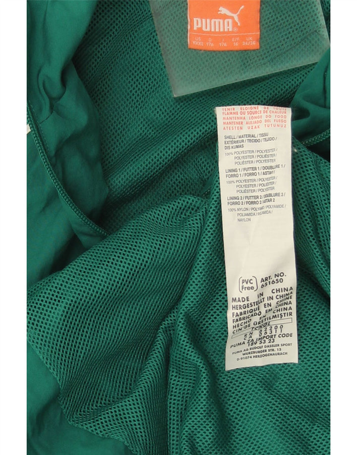 Casaco de treino Puma menino 15-16 anos verde poliéster