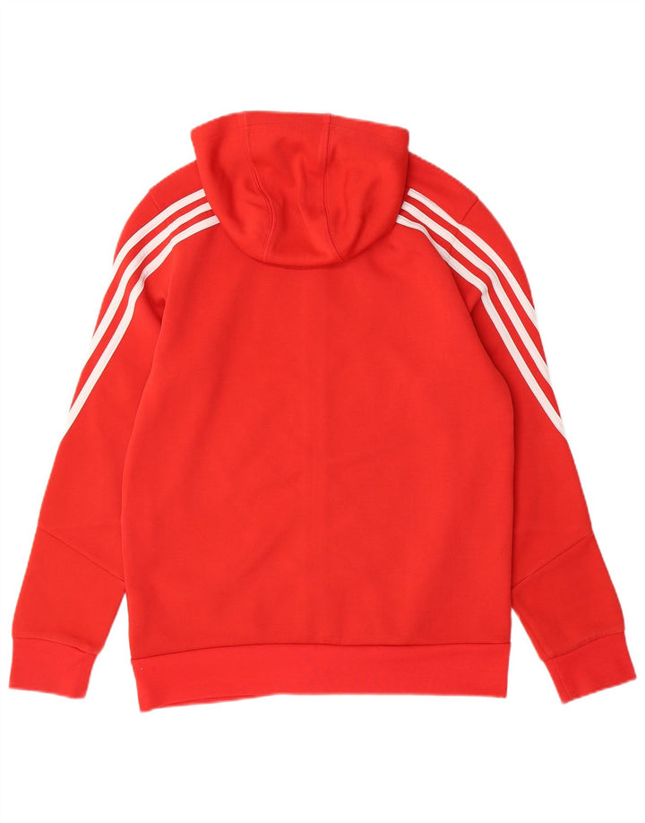 Suéter adidas masculino com capuz e zíper 13-14 anos algodão vermelho