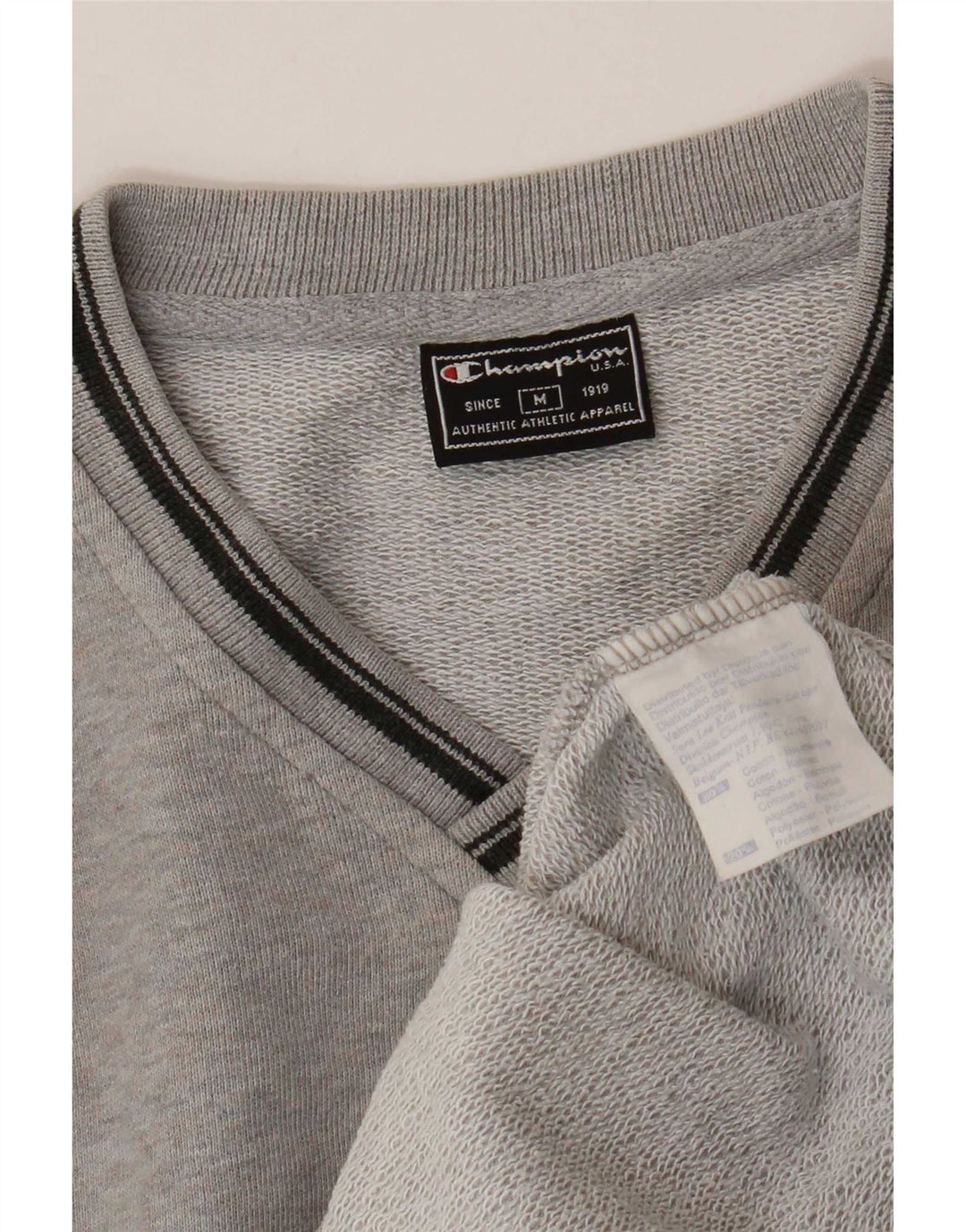 Champion moletom masculino jumper médio cinza algodão