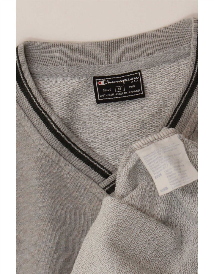 Champion moletom masculino jumper médio cinza algodão
