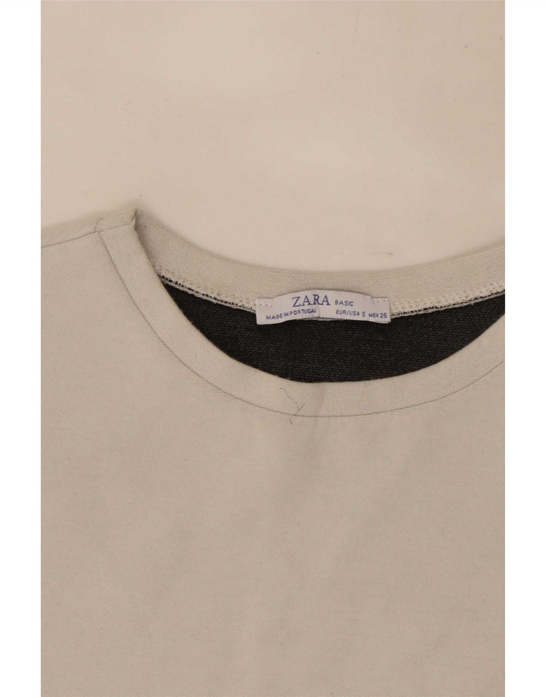 Zara Top feminino oversized manga comprida Reino Unido 10 pequeno cinza