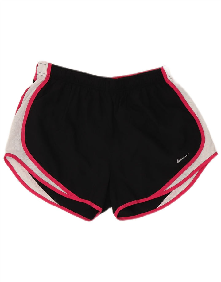 Shorts esportivos femininos NIKE Dri Fit UK 14 grandes pretos