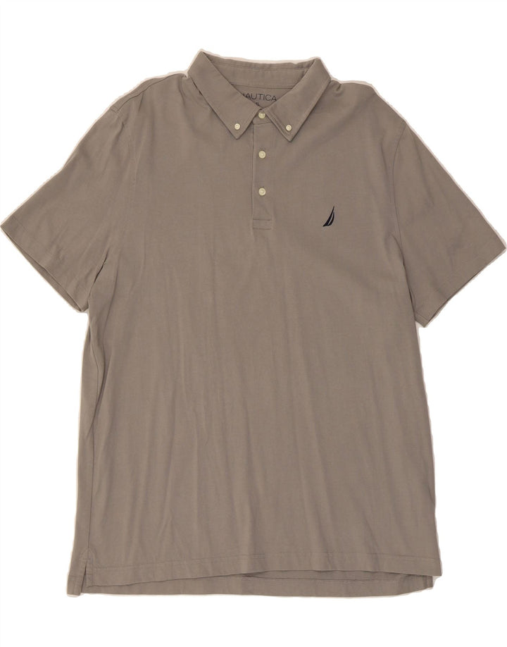 NAUTICA Mens Polo Shirt XL Grey Cotton Vintage Nautica and Second-Hand Nautica from Messina Hembry 
