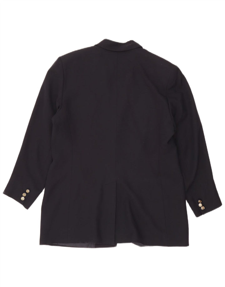 Jaqueta Blazer Feminina Valentino com 2 Botões IT 50 XL Azul Marinho Viscose