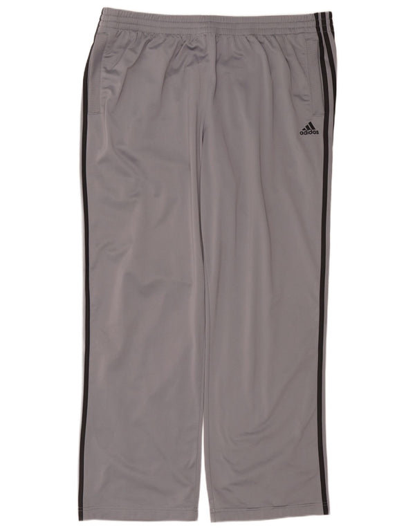 Calças de treino masculinas ADIDAS 2XL poliéster cinza