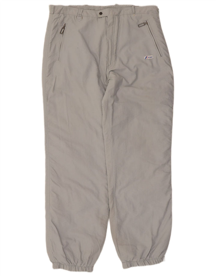 Calça de esqui masculina K-Way IT 48 Médio W38 L31 Cinza Poliamida