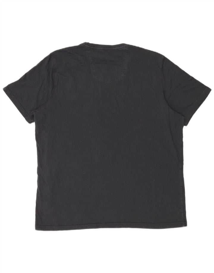 Camiseta masculina Fat Face Top 2XL algodão preto