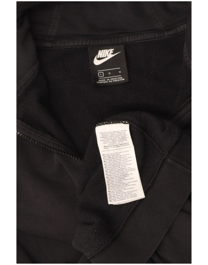 Suéter masculino NIKE Grant Fit Zip com capuz grande algodão preto