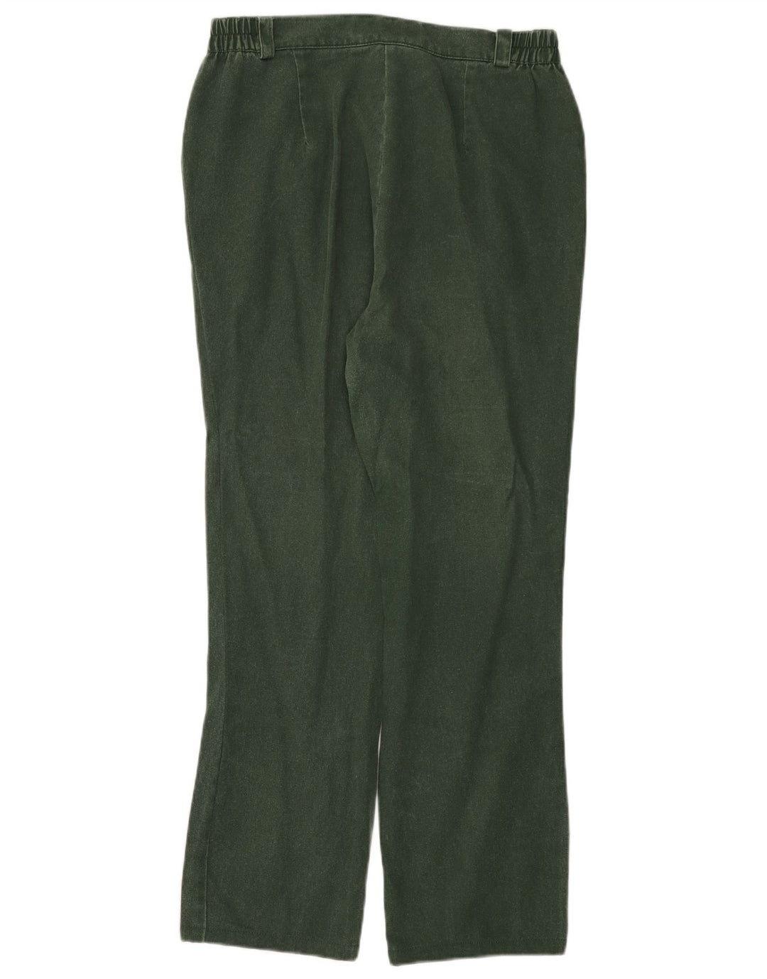 Calça feminina reta casual Alphorn EU 42 grande W30 L28 algodão verde