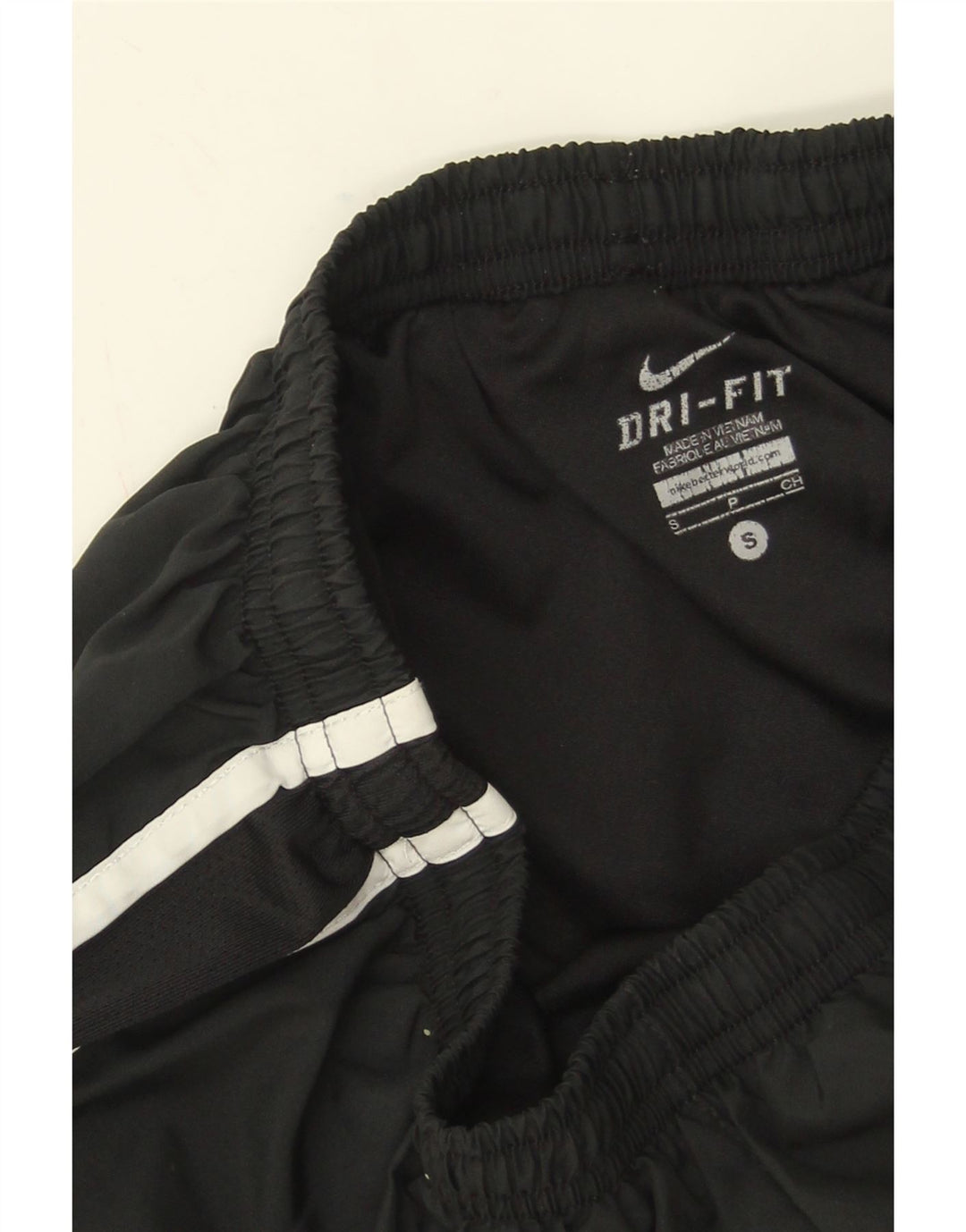 Shorts esportivos femininos Nike Dri Fit UK 8 pequenos poliéster preto