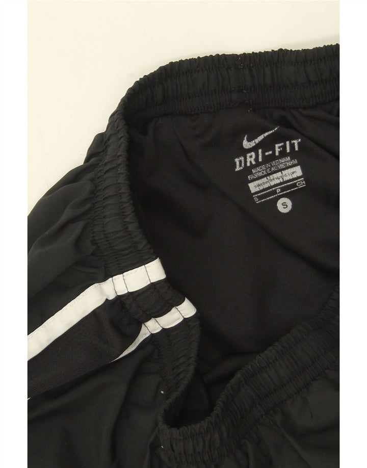 Shorts esportivos femininos Nike Dri Fit UK 8 pequenos poliéster preto