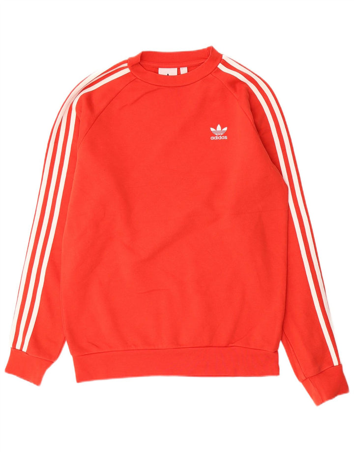 Adidas Mens Moletom Jumper XS Algodão Vermelho