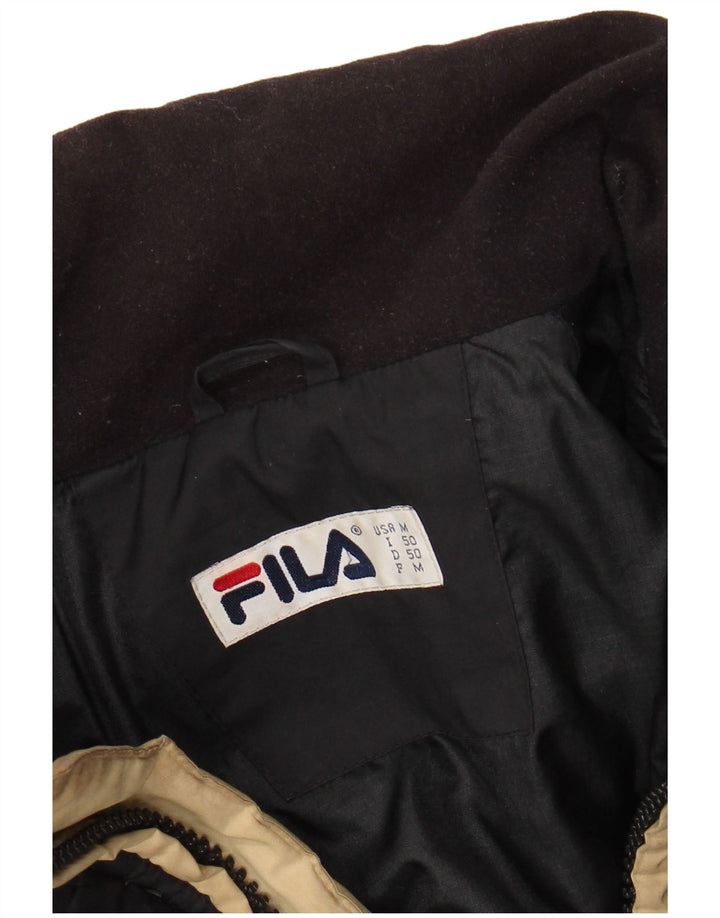 Jaqueta acolchoada masculina FILA IT 50 grande preta