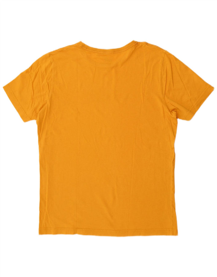 Puma Mens Graphic T-Shirt Top Médio Algodão Amarelo