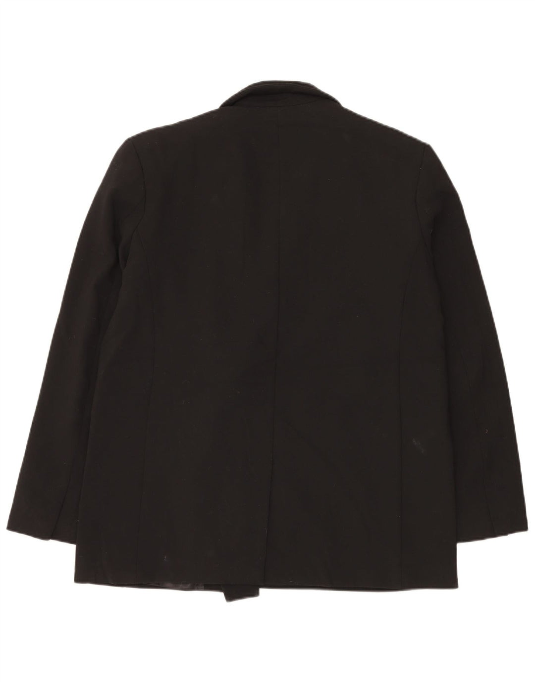 Jaqueta blazer feminina ZARA com peito duplo Reino Unido 16 grande poliéster preto