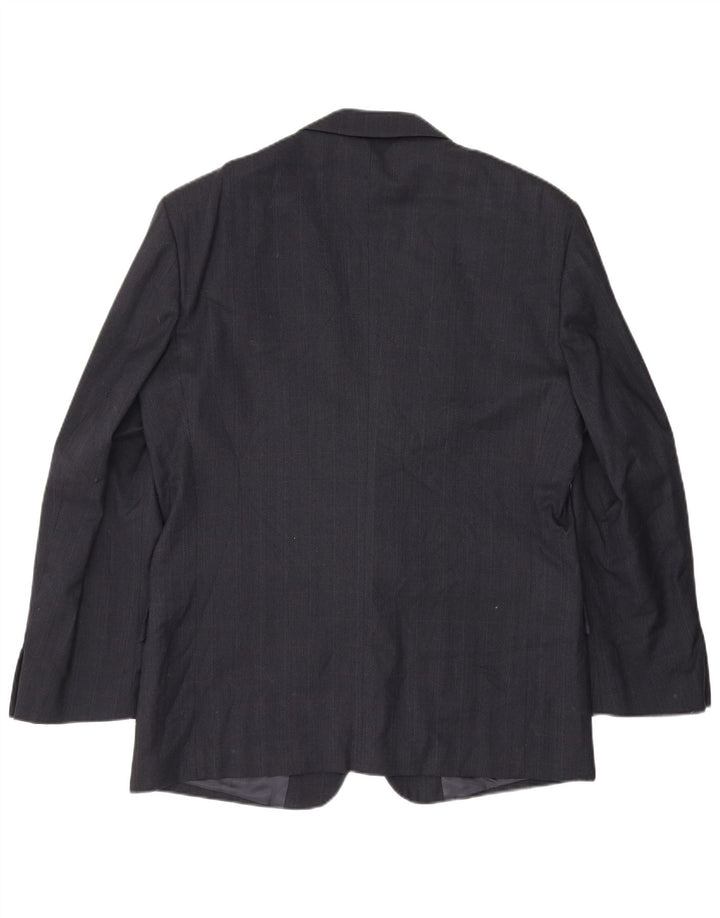 Jaqueta Blazer masculina Valentino com 2 botões IT 52 XL azul marinho lã virgem