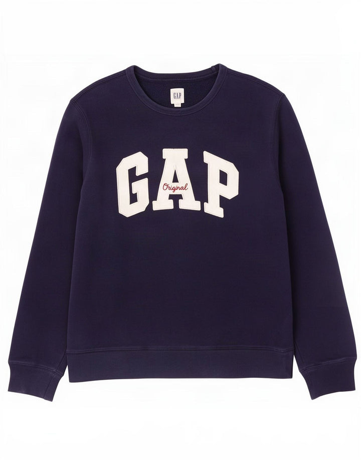 Moletom gráfico masculino Gap Jumper pequeno algodão azul marinho