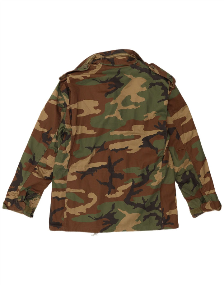 Poliéster cáqui médio da camuflagem do revestimento militar dos homens do vintage Reino Unido 38