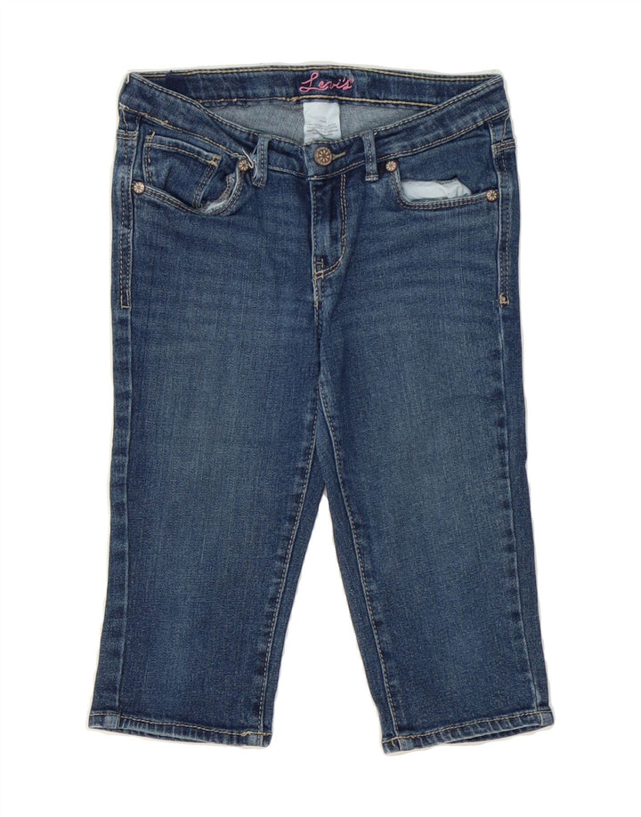 LEVI'S Girls Denim Bermuda Shorts 13-14 Years W24  Blue Cotton Vintage Levi's and Second-Hand Levi's from Messina Hembry 