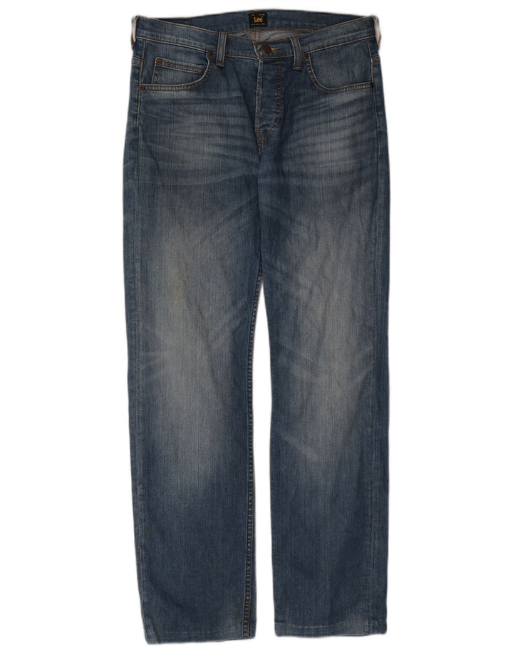 LEE Masculino Powell Straight Jeans W31 L30 Azul Algodão