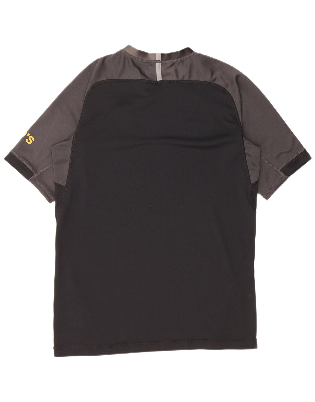 Camiseta gráfica masculina Canterbury Top médio preto colorblock poliéster