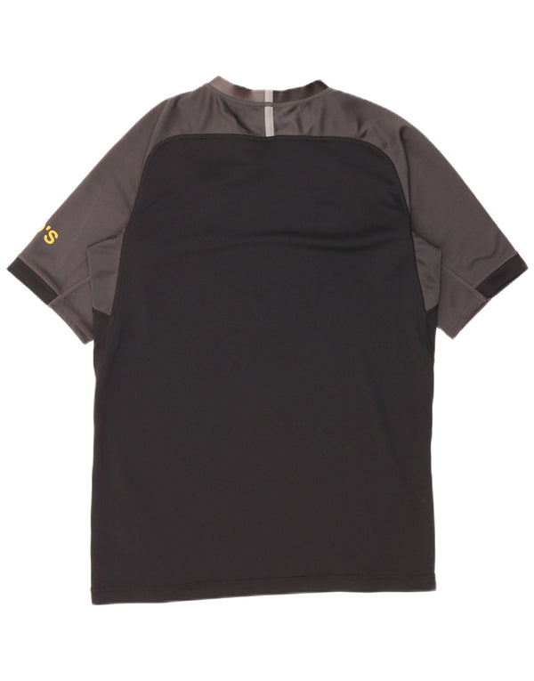 Camiseta gráfica masculina Canterbury Top médio preto colorblock poliéster