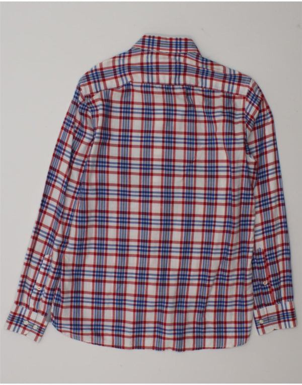 Camisa masculina Tommy Hilfiger Custom Fit pequena de algodão xadrez multicolorido