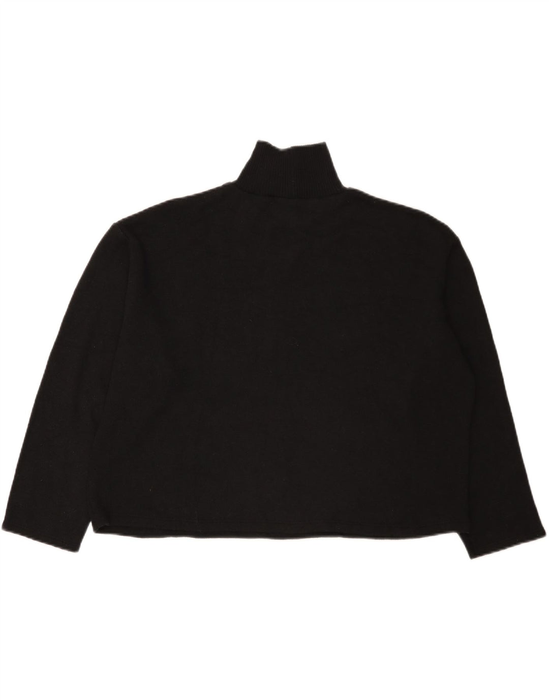 Suéter feminino Zara com gola alta e gola alta, tamanho UK 14, preto grande