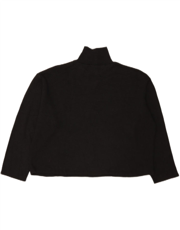 Suéter feminino Zara com gola alta e gola alta, tamanho UK 14, preto grande