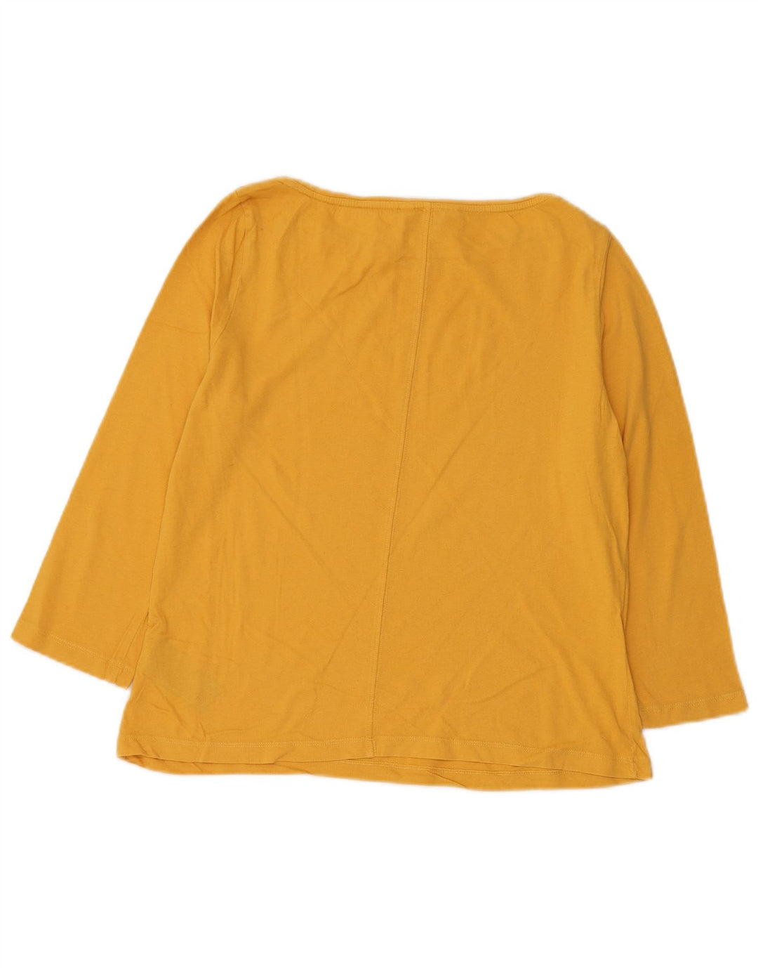 Top feminino Tommy Hilfiger manga 3/4 Reino Unido 14 algodão amarelo médio