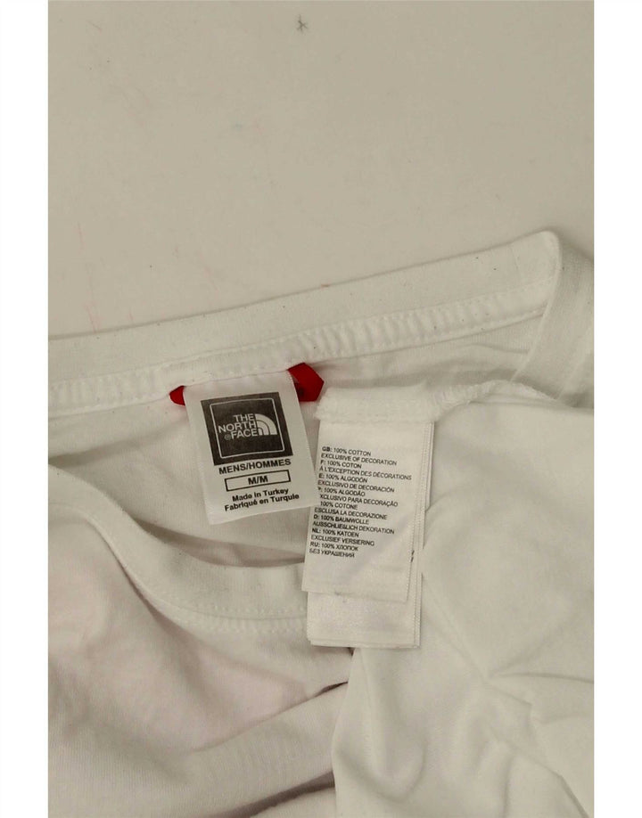 Camiseta gráfica masculina The North Face Top médio algodão branco